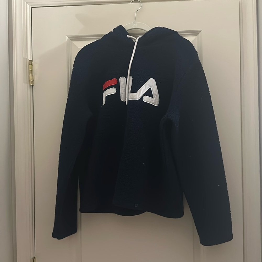 FILA fleece hoodie, size large